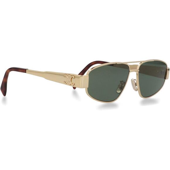 CELINE Aviator Style Sunglasses with Triomphe Detail Men GOLD - Picture 3 of 3